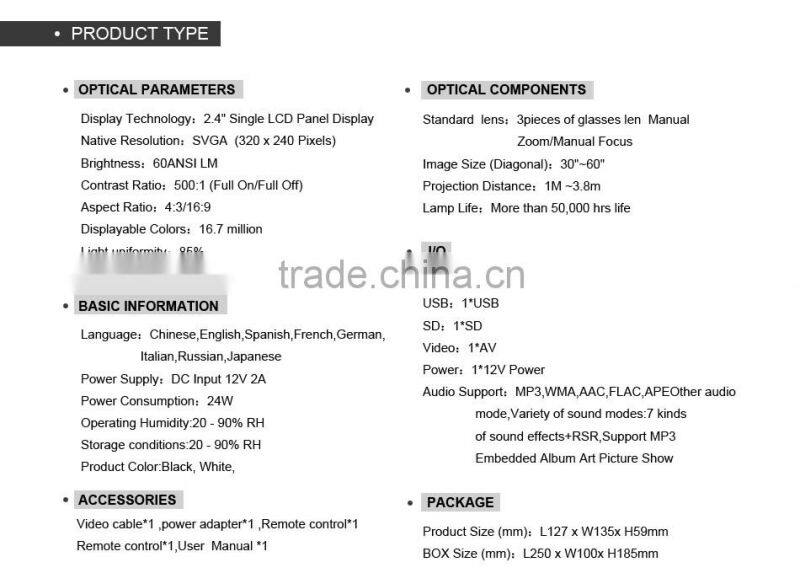 Lowest Price!! Mini Projector/Digital Projector /LED projector