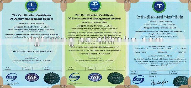 Melamine office wooden furniture and steel legs coffee table