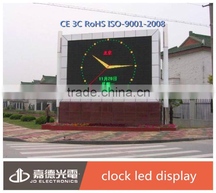 outdoor digital wall clock led display board