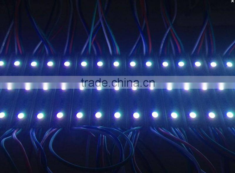 Factory price SMD led module 5050 RGB 12V 3leds 0.72W 54LM IP65 Waterproof for advertising backlight programmed decoration