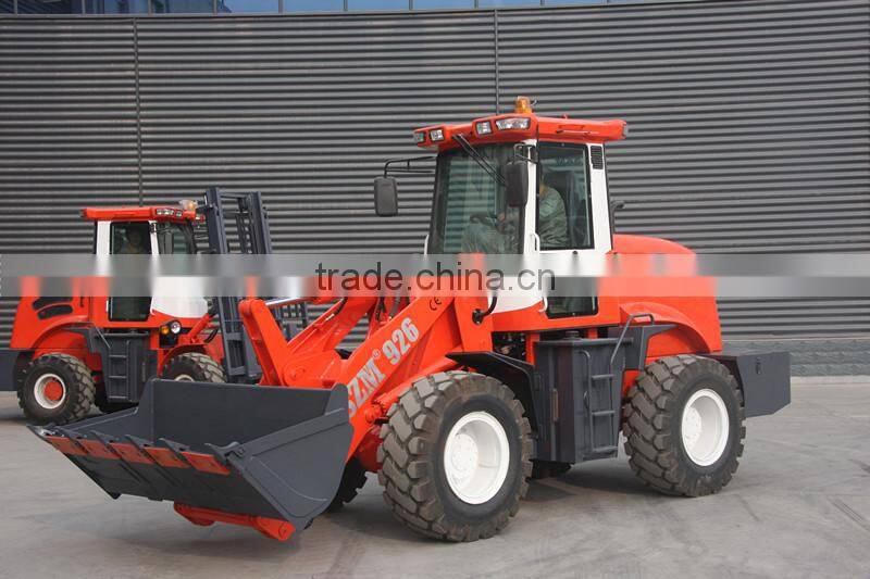 china 2t mini wheel loader with joystick ,AC,quick change