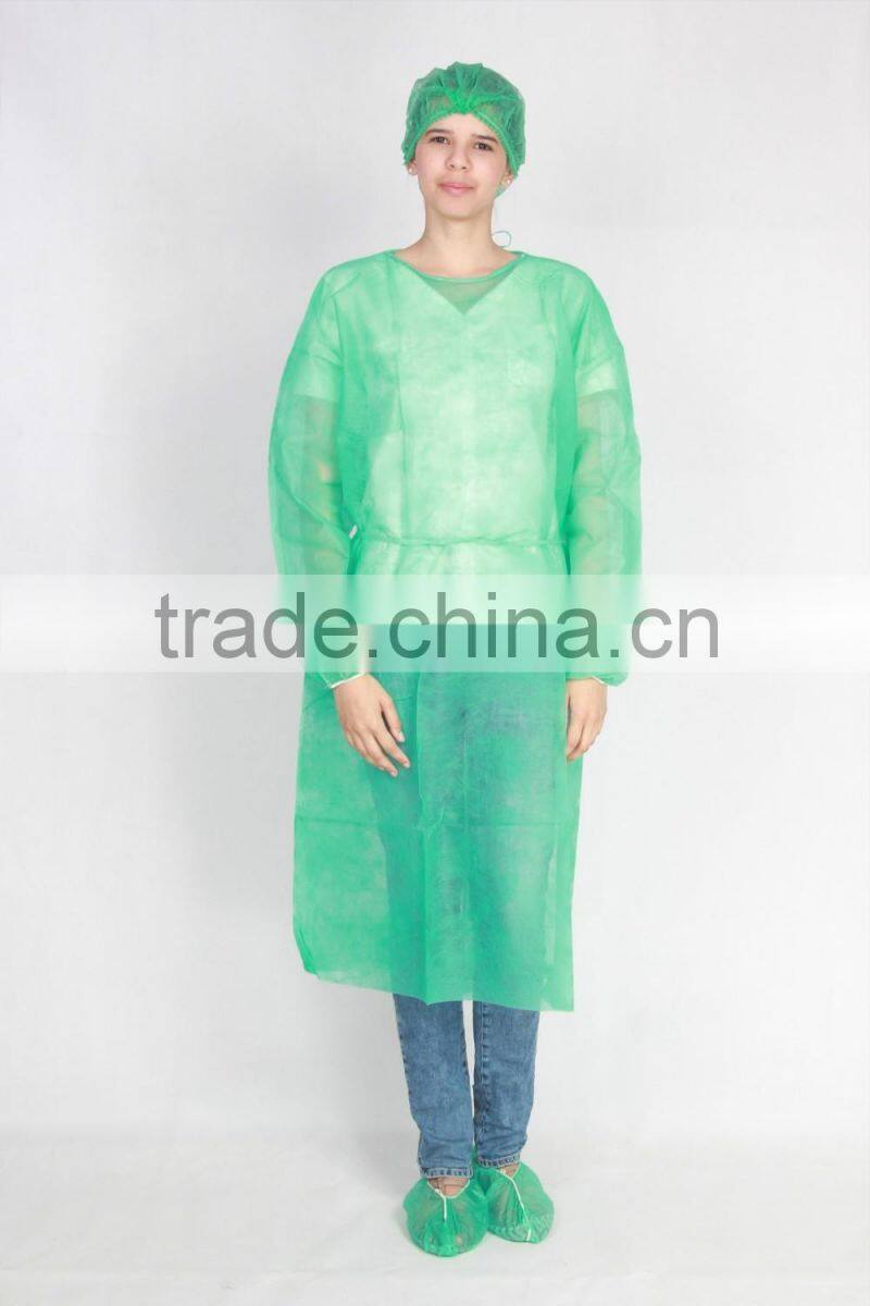 CE,ISO, FDA lightweight non woven disposable visiting isolation gowns