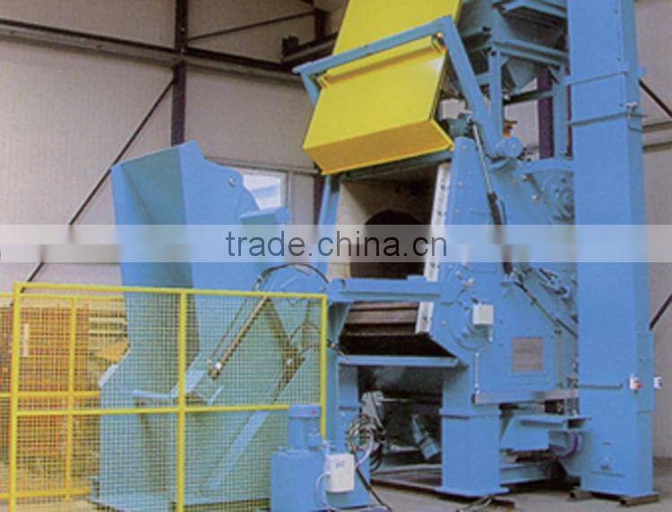 Q32 Tumble rubber/steel belt barrel shot blasting equipment China