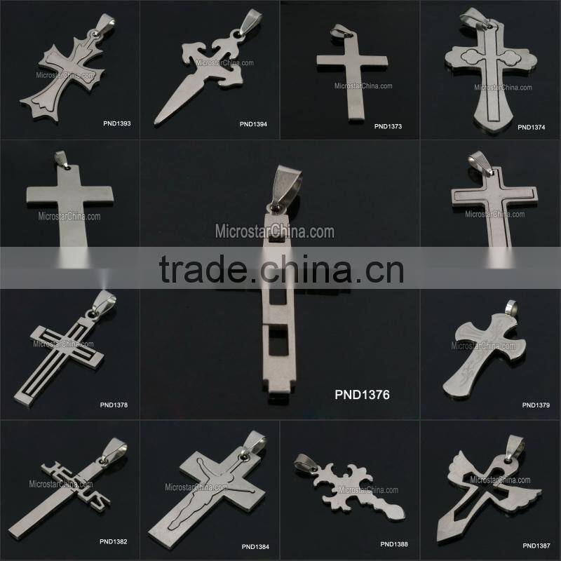 202L Wholesale Cheap Cross Stainless Steel Pendant For Birthday Gift