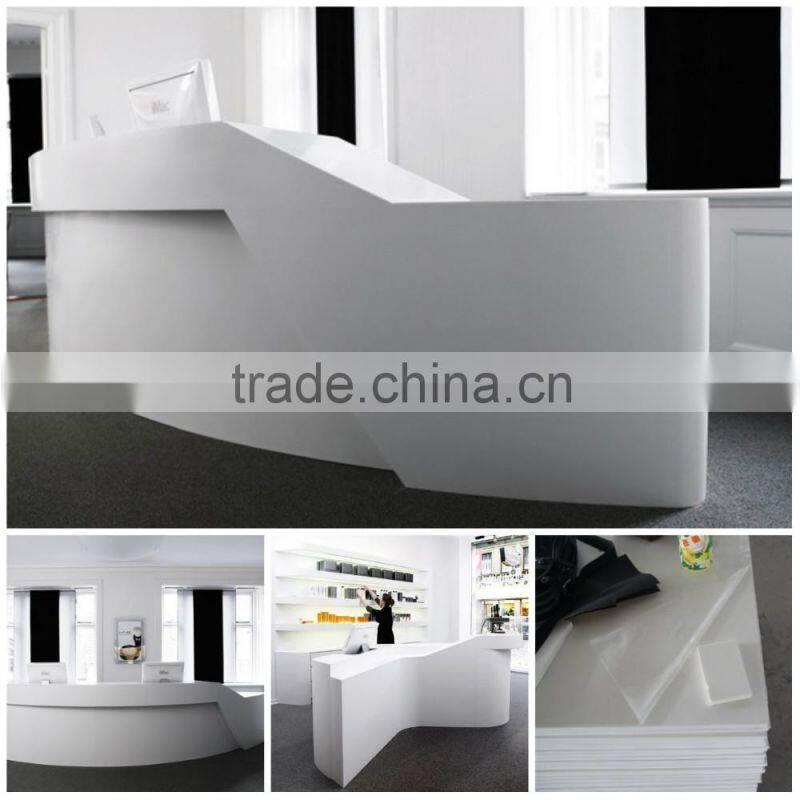 white modern factory price durable reception desk for clothes store