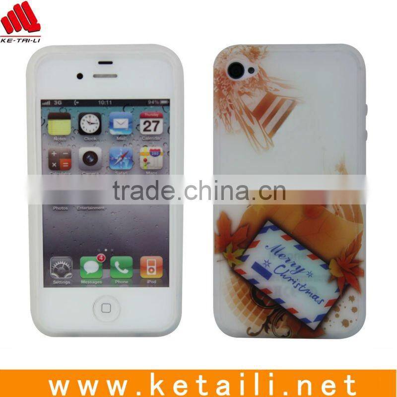silicone for printing case for iphone 4