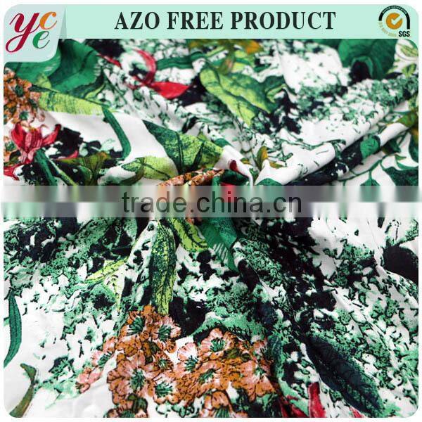 Low MOQ printing rayon floral summer dress fabric