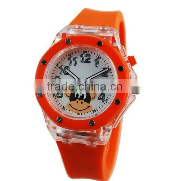 High Quality Silicone Watch Quartz Stainless Steel Back