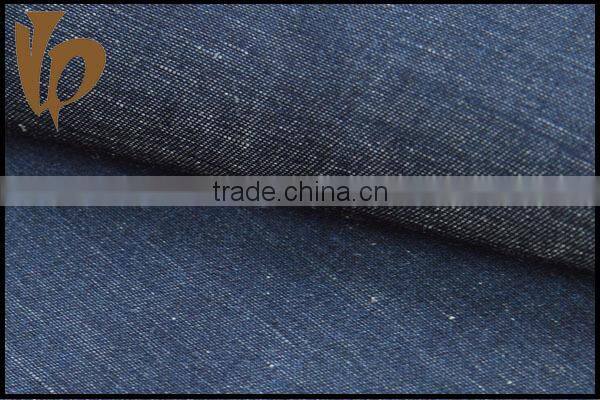 Indian Linen Cotton yarn dyed denim flax Fabric wholesale