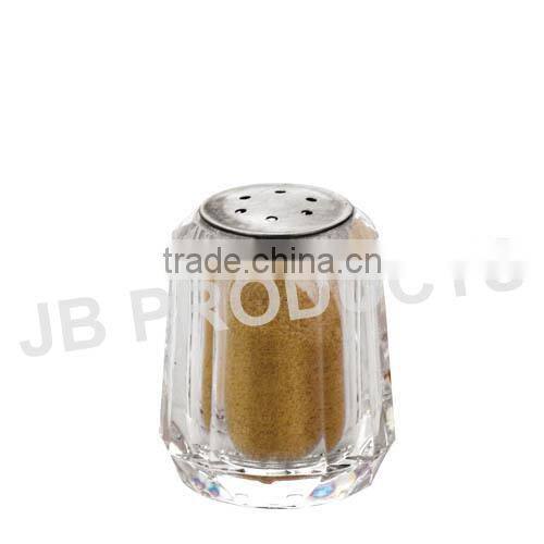 Acrylic salt pepper shakers with stainless cover