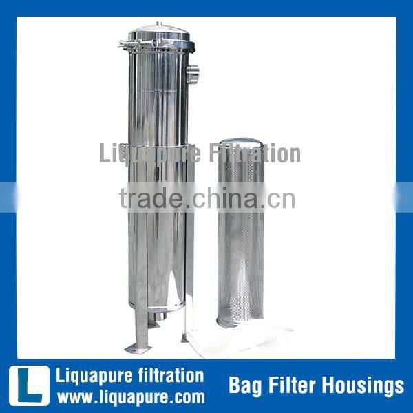 Stainless steel single bag filter housing v band clamp