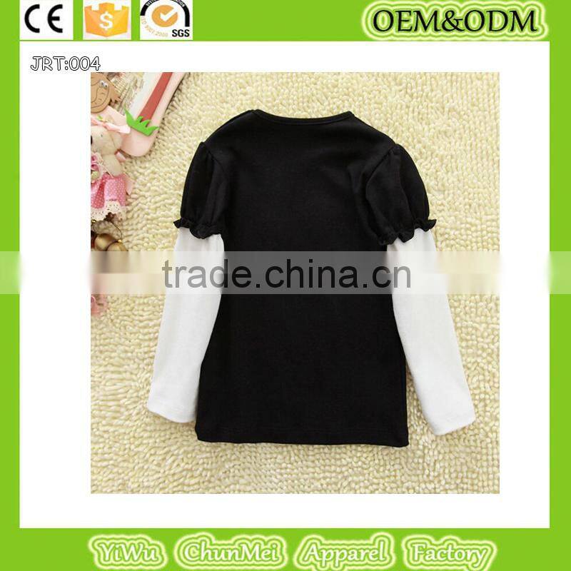 new 100%cotton t-shirt LOVE imager t shirt Winter children's T-shirt white long sleeve tee kid printed t shirt