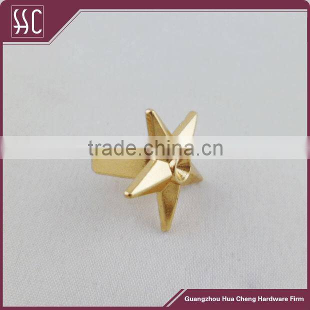 Metal small fitting star shape bag rivet bag hardware