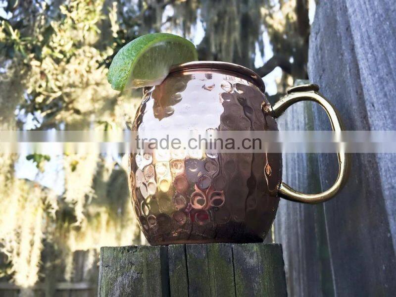 Moscow Mule Hammered 100% Handmade of Mug Copper Pure Copper Mule MugV16032301