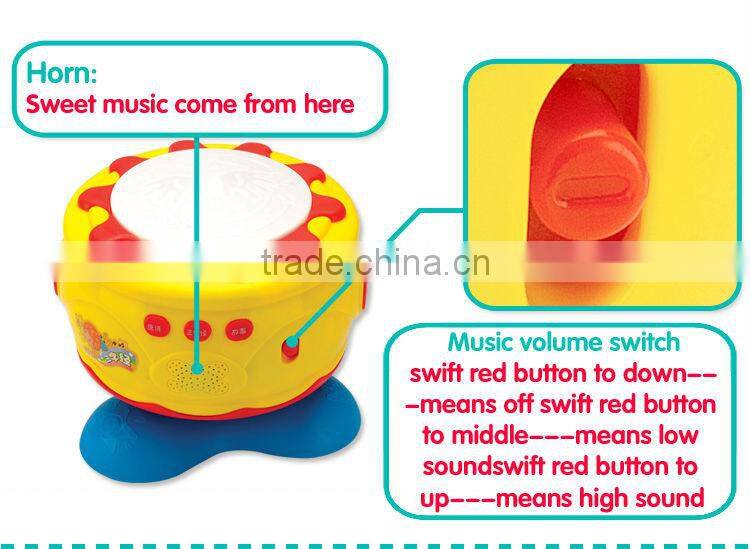 Funny cartoon lovely musical plastic drum set