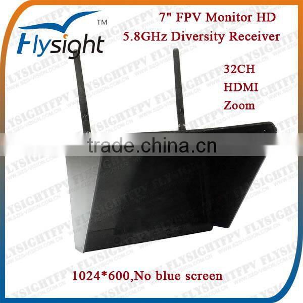 D528 32CH 5.8GHz FPV Monitor 7 inch HDMI for UAV RC Helicopter