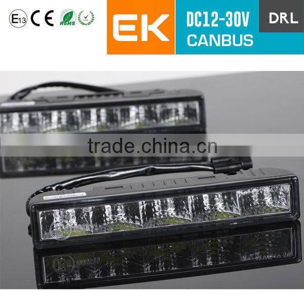 DRL LED Full Aluminum Housing 6 LEDs 12W E-Mark