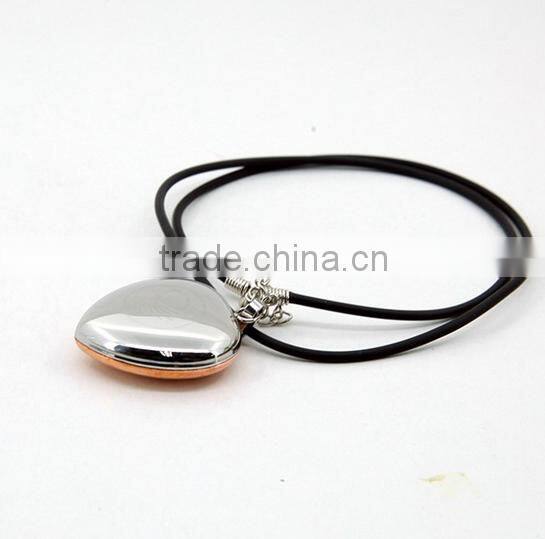Fashionable bio energy pendant magnetic heart rose gold jewelry