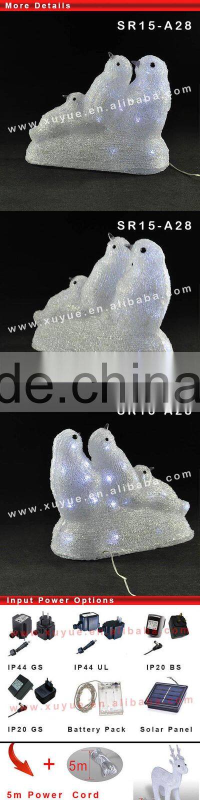 Acrylic LED penguin for outdoor christmas decoration