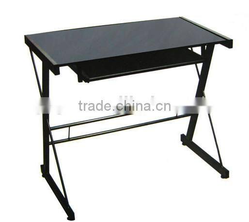 computer desk factory directly-sale cheap tempered glass desk in home, office