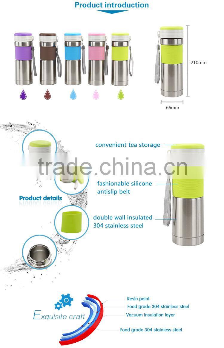Sleeve flask insulated stainless steel vacuum water bottle