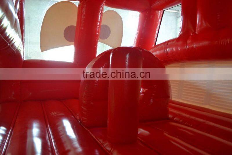 Popular amusing special fire car combo inflatable bouncer combo for kids paly