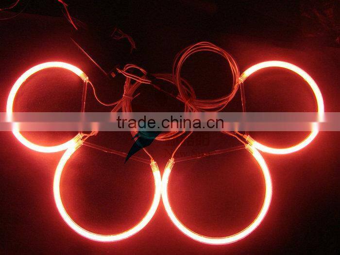 Factory direct sale 12V CCFL angel eyes inverter 4rings 131mm& 145mm ccfl angel eyes ring lighting for BMW E46 A+B NON projector