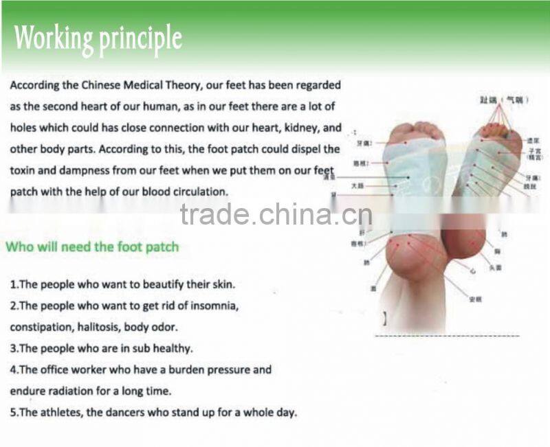 2015 chian supply OEM/ODM Good service good use and good quality detox foot plaster/patch