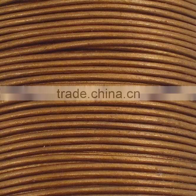 1mm Brown Round Leather Cords from Borg Export