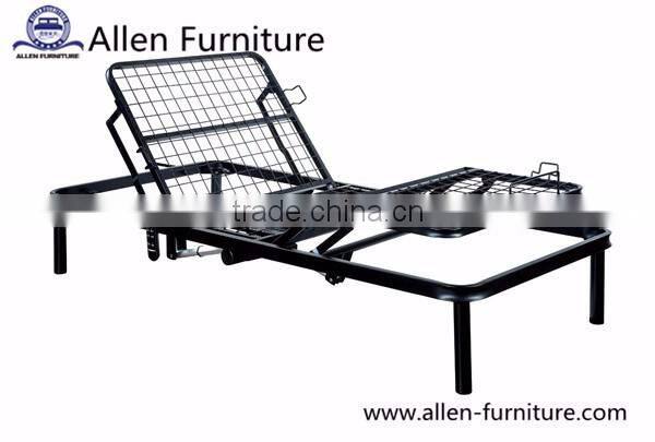 2016 New Design Metal Mesh Adjustable Electric Bed Frame with Head and Leg Elevation, Split Queen Size