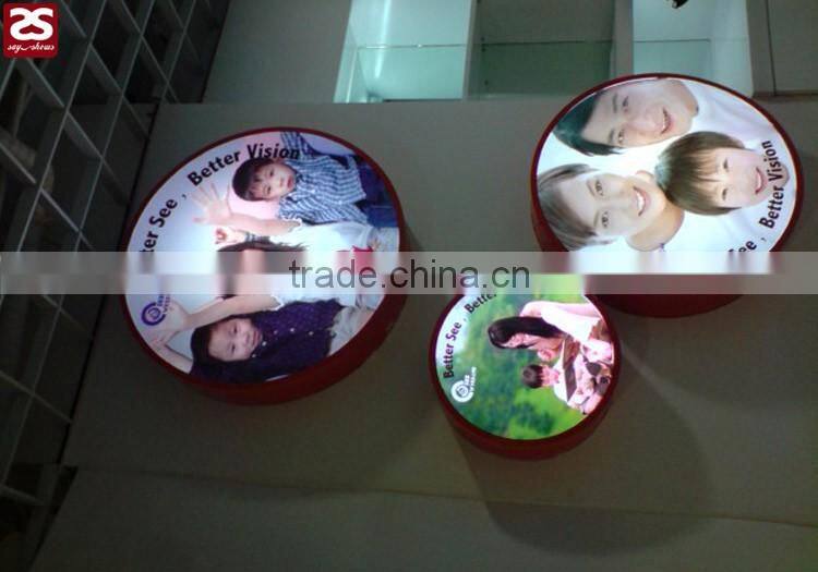 Wall Mounting Acrylic Round LED light box