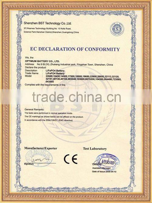 Rechargeable battery pack LiFePo4 rechargeable battery 24V/50Ah