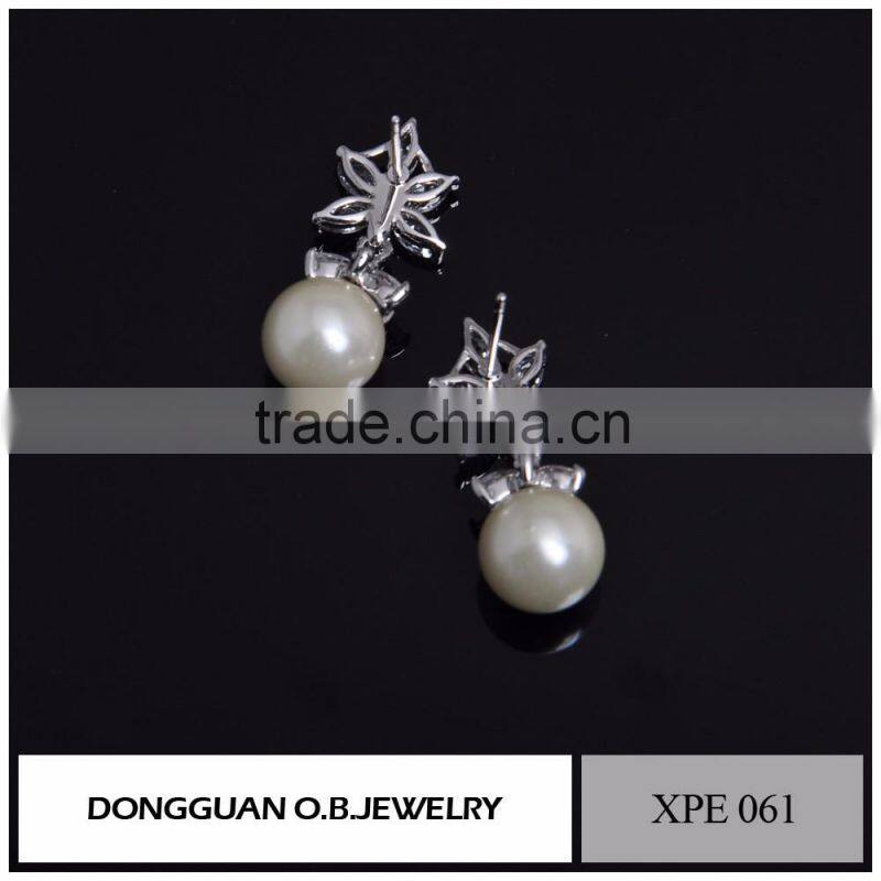 Square diamond earring /hot selling earring /925 silver earring