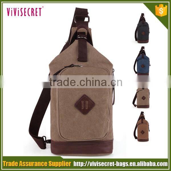 Vivisecret fashion style men top quality canvas shoulder bag