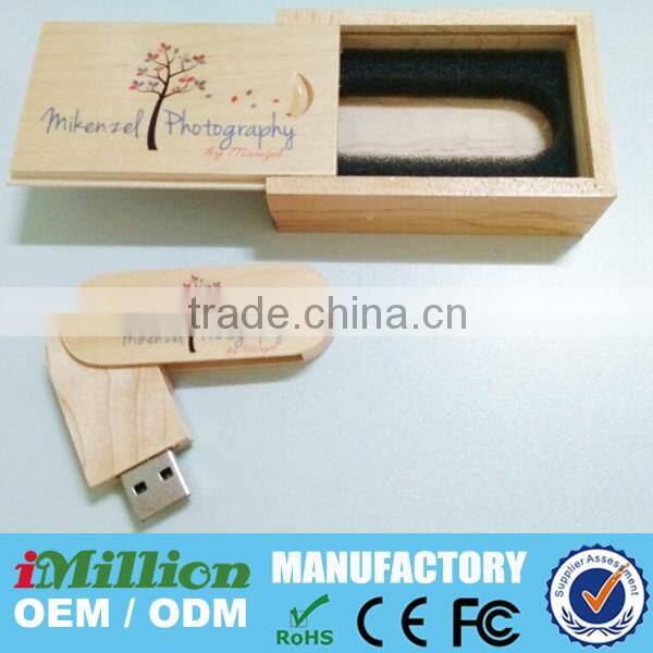 16gb Customize wooden usb flash drive with wooden box,wooden usb key,wooden box usb flash drive