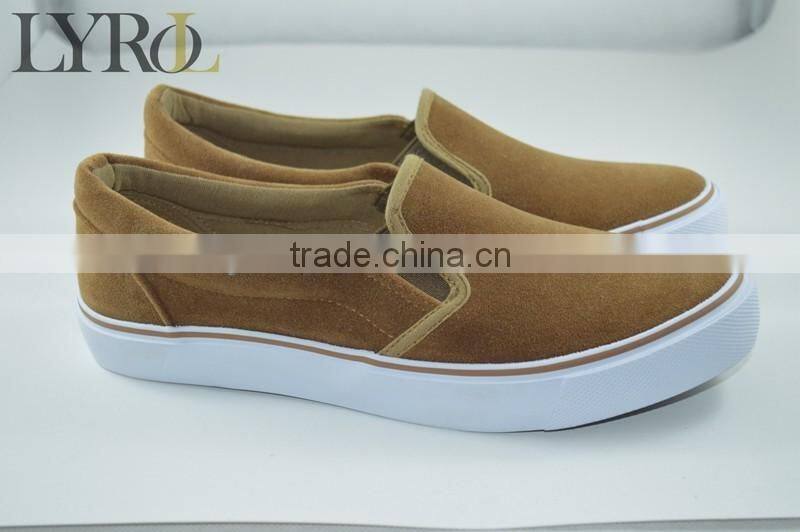 Men canvas no lace shoes nubuck PU shoe for men vulcanized shoes