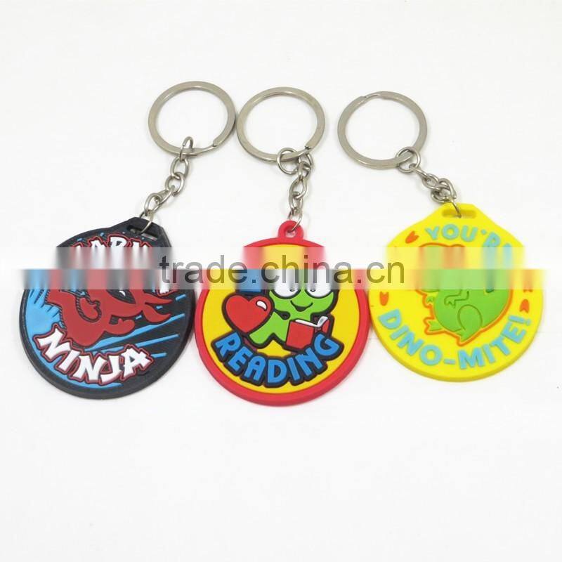 Yiwu Manre bulk PVC/ rubber custom silicone keychain custom shape keychain