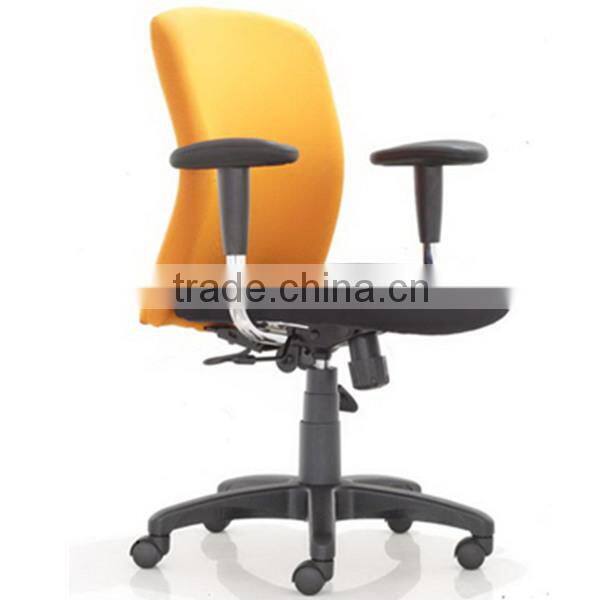Fabric swivle office Computer chair with pp armrest and nylon base