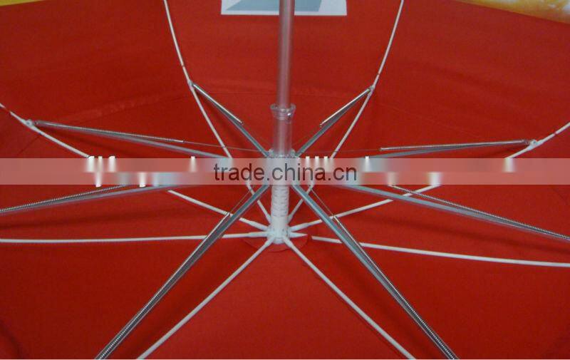 red Top quality automatic advertising dual layers aluminum golf umbrella