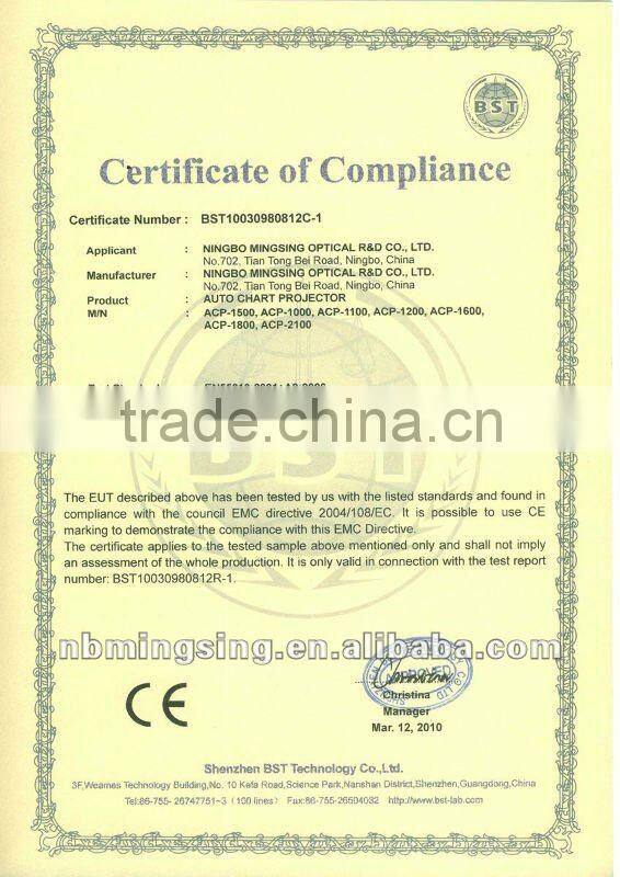 Auto Chart Projector ACP-1000A (Optical instrument)