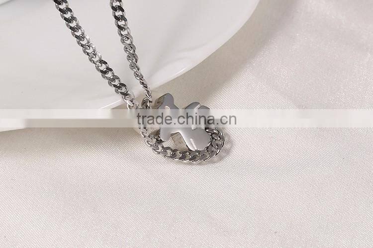 fashion jewelry 2016 stainless steel bear pendant silver necklace