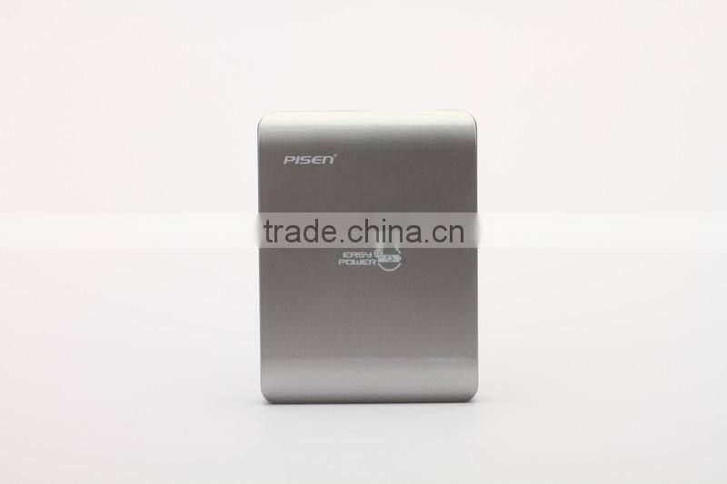 Smart Portable Power Bank--- Pisen Easy V 10000mAh (Silver Grey)