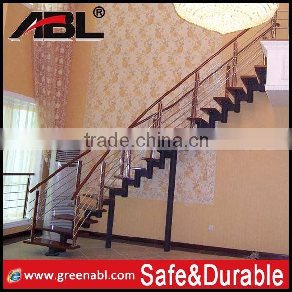 HOT sale ABLinox wood and stainless steel stairs railing