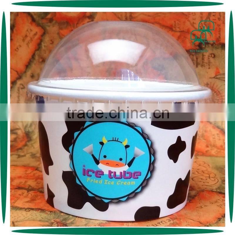 Custom printing 12 oz cheap yogurt cup with dome lid