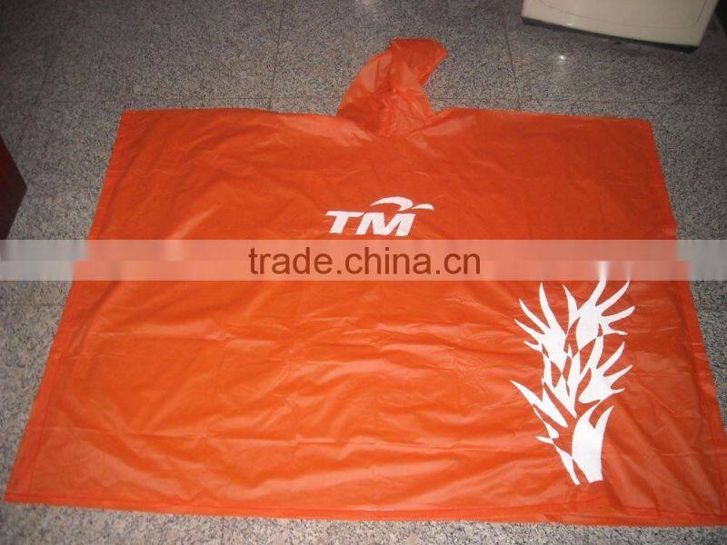 yellow PVC rain poncho without button