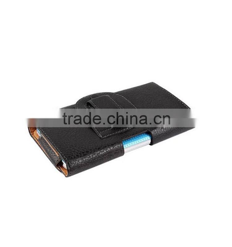 hot sell Push and Pull style leather universal flip phone case