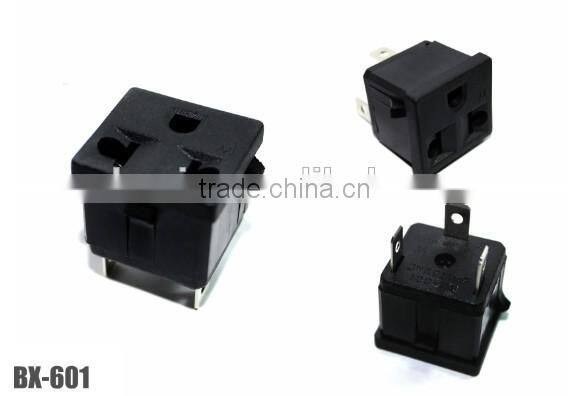 SS-601 UPS power plug socket, us 3 pin power socket, philippines type socket 3-pin plug socket