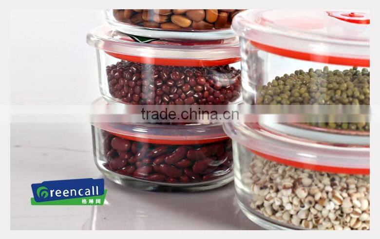 2 pieces food storage set, round food containers airtight