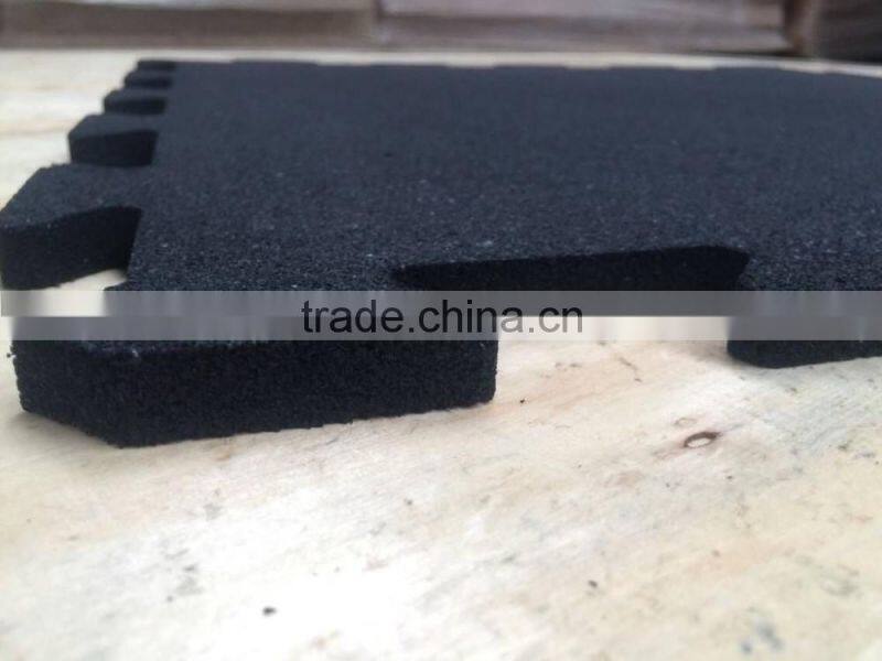Gym Interlocking rubber tiles Factory price interlocking rubber flooring