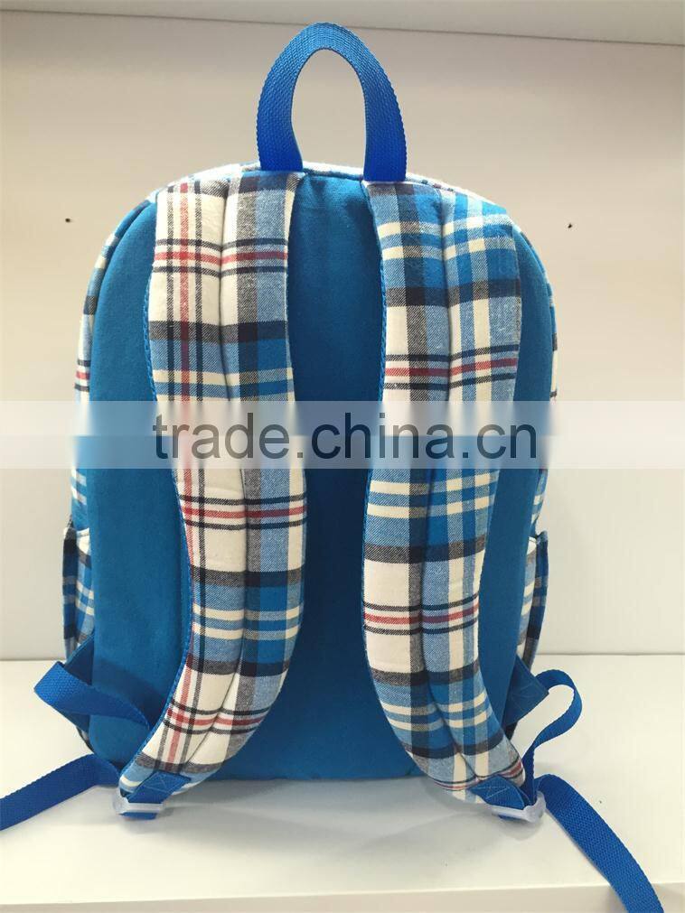 2016 fashion & concise plaid sport backpacks for outdoor activities,blue,YX-SP-01